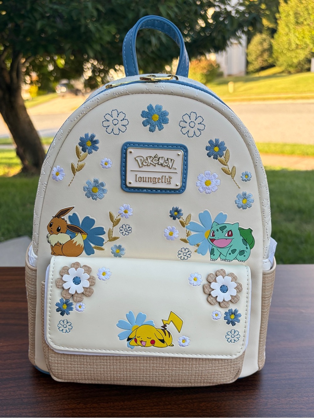 Loungefly Pokemon Floral Pikachu Eevee Bulbasaur Mini Backpack NWT